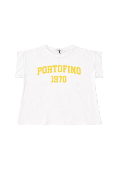 T-shirt donna con stampa Portofino 1970 KIKISIX | KXTS0309GIA