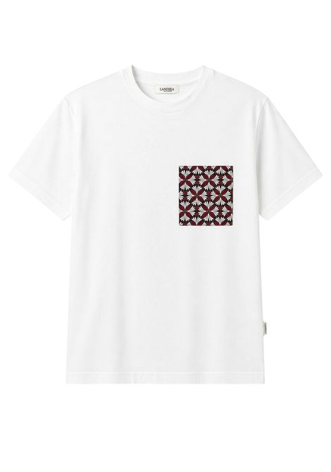 T-shirt in cotone con taschino stampa geometrica  linea Riviera LA Riviera | FUROREPR17