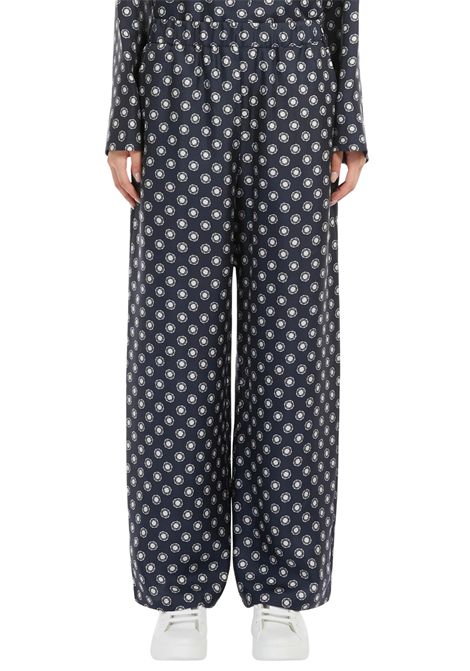 Pantaloni Max Mara Leisure Vik in seta stampata Max Mara LEISURE | VIK001