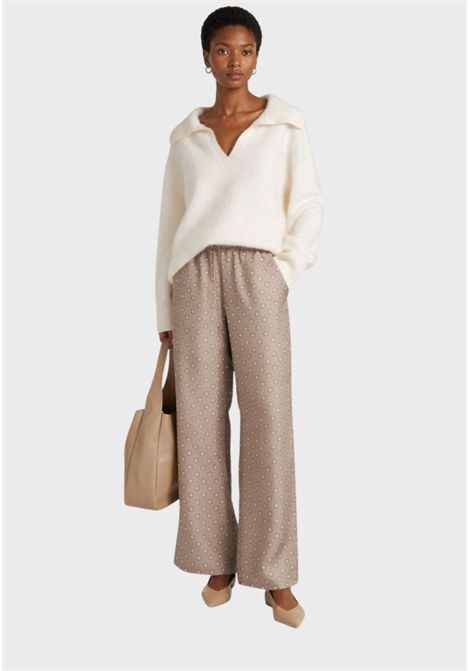 Pantaloni Max Mara Leisure Vik in seta stampata Max Mara LEISURE | VIK002