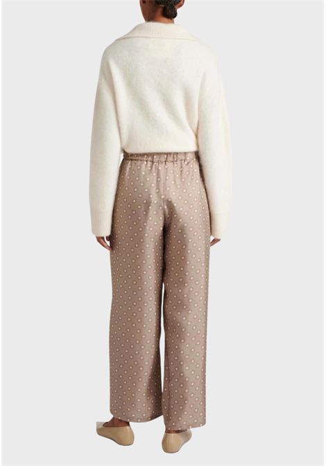 Pantaloni Max Mara Leisure Vik in seta stampata Max Mara LEISURE | VIK002
