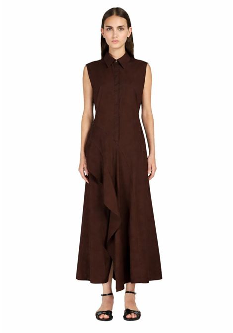 Abito Chemisier Smanicato in Popeline di Cotone con Cut-Out Max Mara Studio | KERAS065