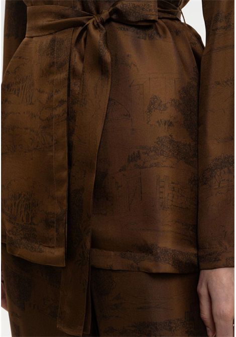 Max Mara  Blusa in seta BITURO marrone Max Mara Studio | MSTABITURO004