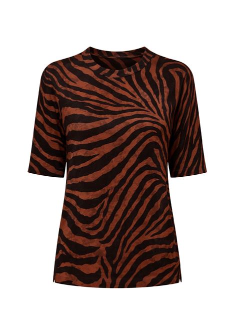 Max Mara Studio  Maglia girocollo in misto cotone con stampa all over Max Mara Studio | MSTAGO002