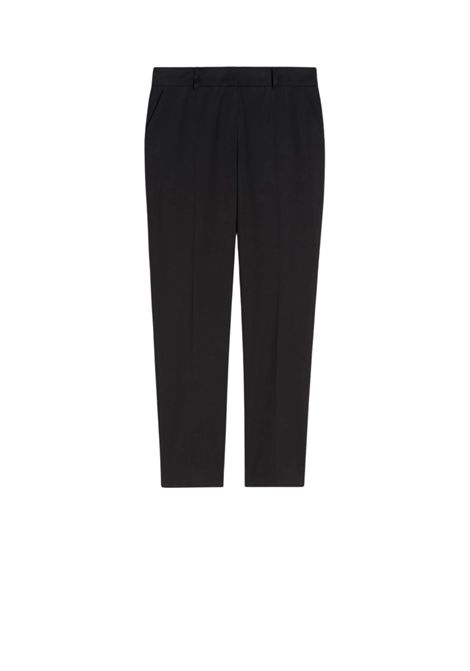 Pantalone a sigaretta in cotone stretch nero Max Mara Studio | MSTCARPA006