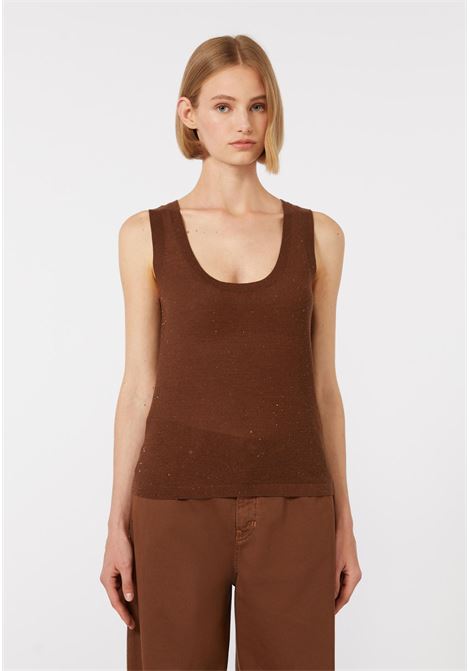 Max Mara Studio  Top in lana e seta con micro paillettes Max Mara Studio | MSTFALCO002