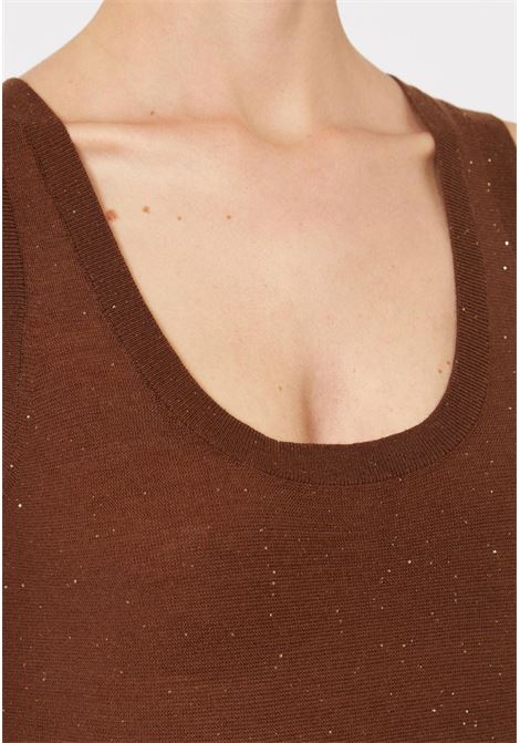 Max Mara Studio  Top in lana e seta con micro paillettes Max Mara Studio | MSTFALCO002