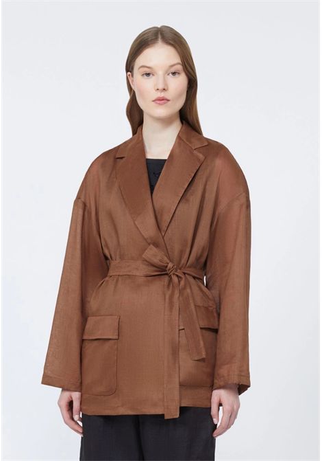 Max Mara  Giacca in tela ramié color argilla Max Mara Studio | MSTFATTO062