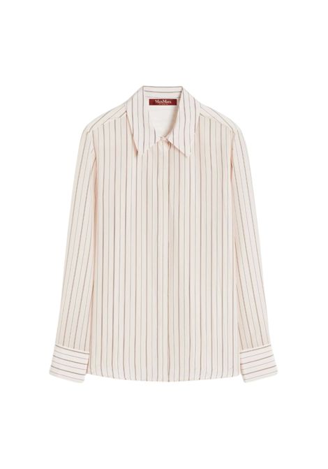 Max Mara  Camicia in crêpe de Chine di seta stampato rosa Max Mara Studio | MSTFLIRT001