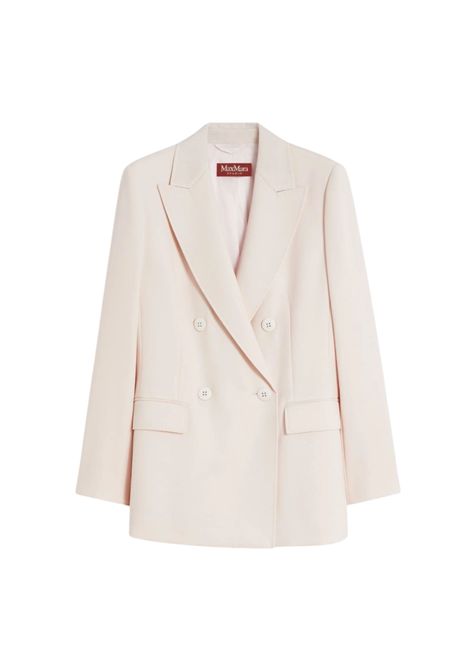 Max Mara  Blazer sfiancato in crêpe di lana rosa Max Mara Studio | MSTGREMBO047