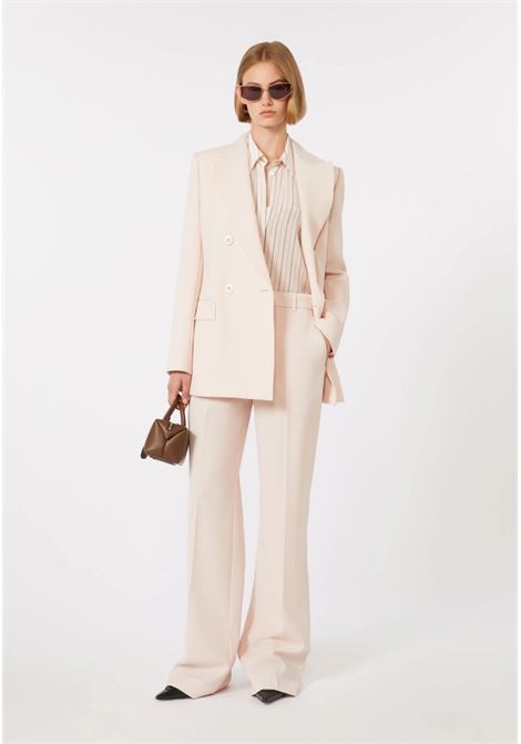 Max Mara  Blazer sfiancato in crêpe di lana rosa Max Mara Studio | MSTGREMBO047