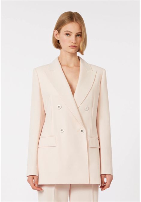 Max Mara  Blazer sfiancato in crêpe di lana rosa Max Mara Studio | MSTGREMBO047