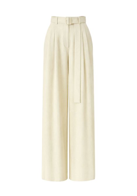 Max Mara Studio  Pantalone wide leg in lino Max Mara Studio | MSTMATERIA007