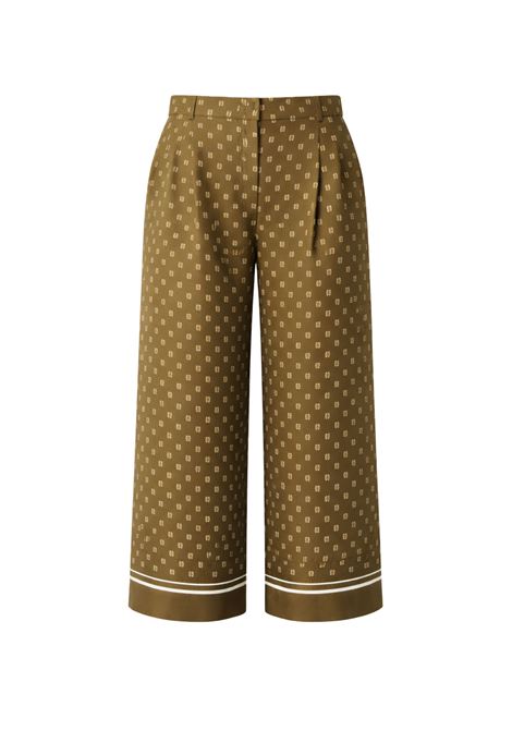 Max Mara Studio  Pantalone cropped in seta con stampa foulard Max Mara Studio | MSTOTTELIA003