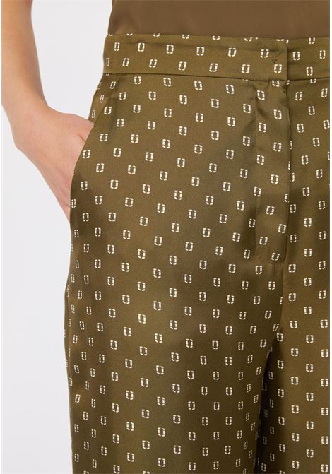 Max Mara Studio  Pantalone cropped in seta con stampa foulard Max Mara Studio | MSTOTTELIA003