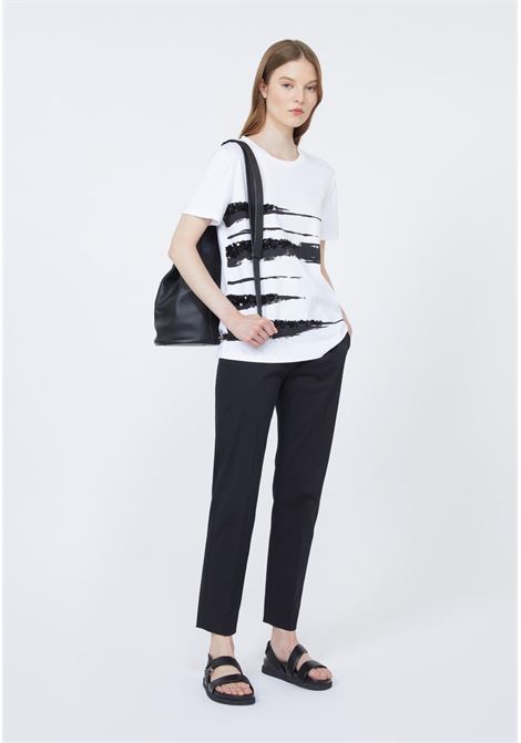 Max Mara Studio  T-shirt in puro cotone con stampa Max Mara Studio | MSTPIACERE003