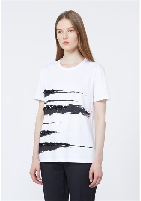 Max Mara Studio  T-shirt in puro cotone con stampa Max Mara Studio | MSTPIACERE003