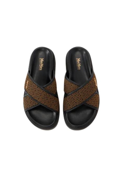 Max Mara  Sandali incrociati effetto pitone Max Mara | PARTYCAMMELLO NERO