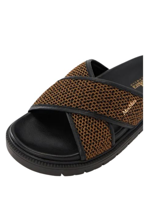 Max Mara  Sandali incrociati effetto pitone Max Mara | PARTYCAMMELLO NERO
