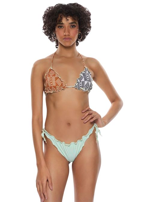 ME FUI  Bikini triangolo con slip laccetti ME FUI | MF23-1528UVERDE