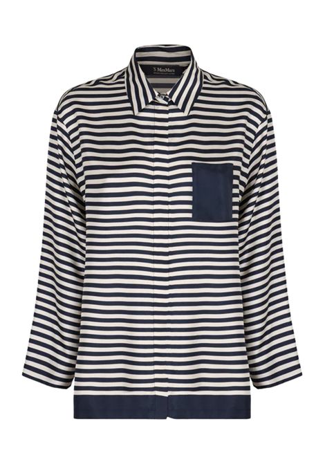 Camicia Maya in seta stampata a righe S'MaxMara | MAYA001