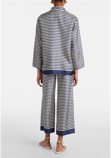 Camicia Maya in seta stampata a righe S'MaxMara | MAYA001