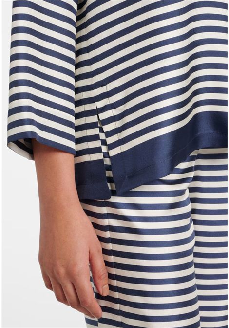 Camicia Maya in seta stampata a righe S'MaxMara | MAYA001