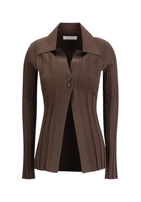 Cardigan in viscosa lucida Sportmax  Marrone Sportmax | ALBIO1234002