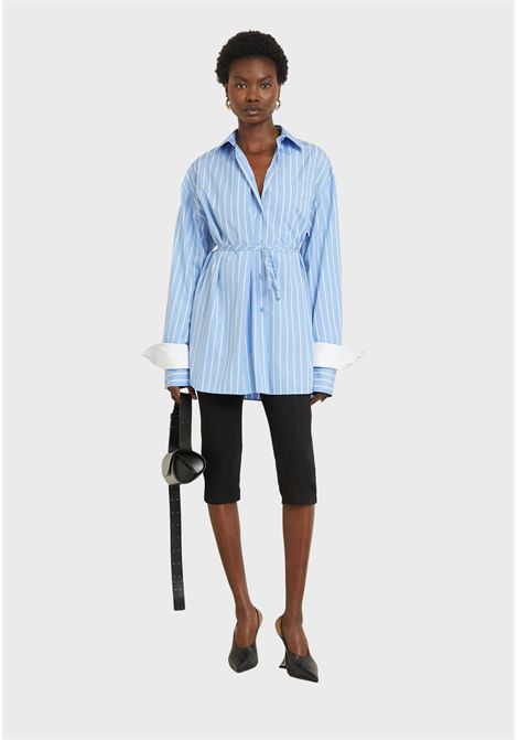 Camicia over a righe con cintura Sportmax | FIRMA022