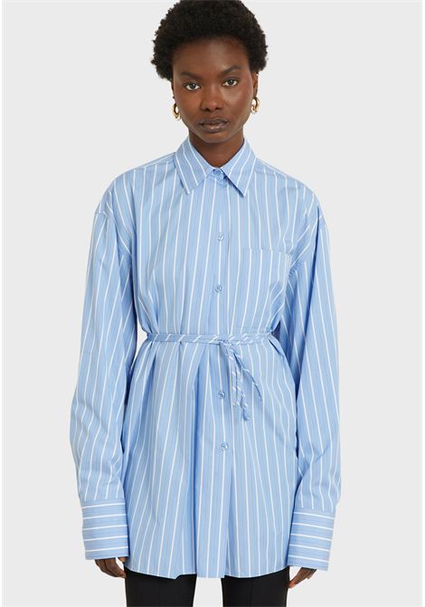 Camicia over a righe con cintura Sportmax | FIRMA022