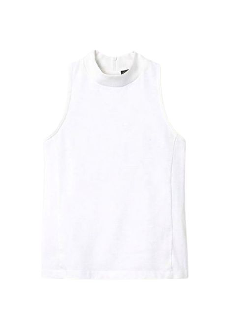 Top smanicato con collo alto in cotone interlock TWINSET | 251AP214100840