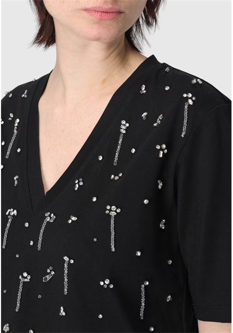 T-shirt cropped con ricami TWINSET | 251AP222300006