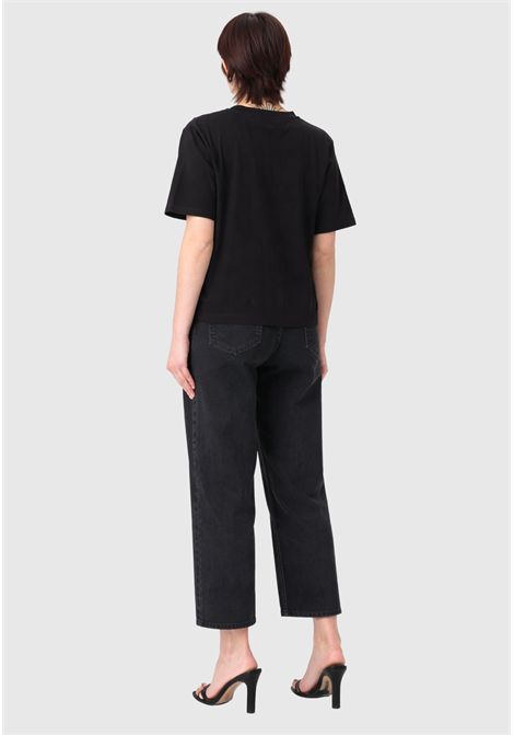 T-shirt cropped con ricami TWINSET | 251AP222300006