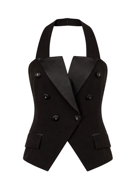 Gilet in cady con bottoni logati  Actitude