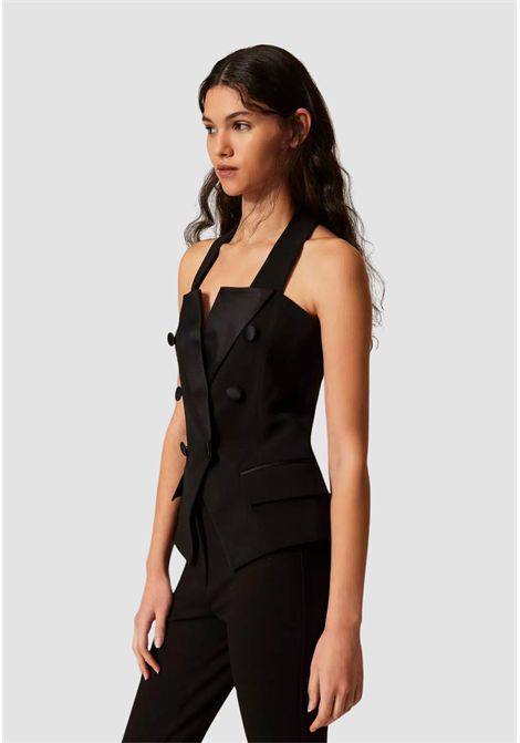 Gilet in cady con bottoni logati  Actitude TWINSET | 261AP227600006