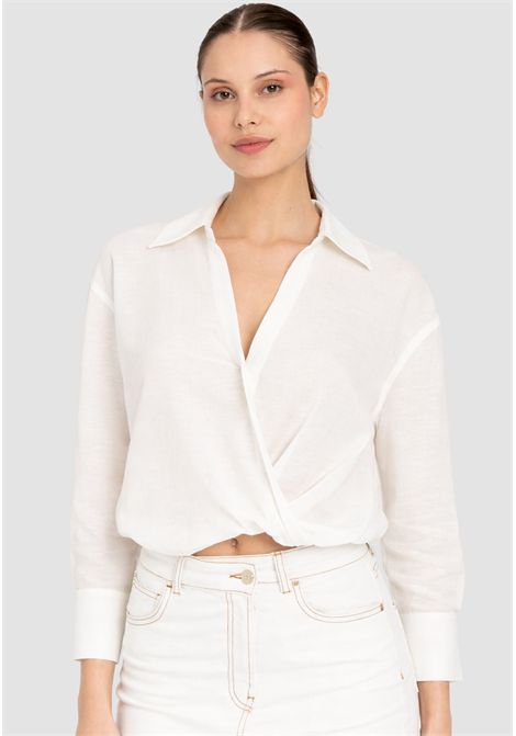 Camicia Actitude in misto lino e viscosa TWINSET | 261AP232512577