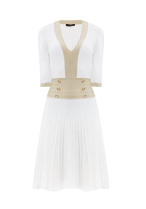 Abito bianco in maglia con lurex TWINSET | 261AP311013236