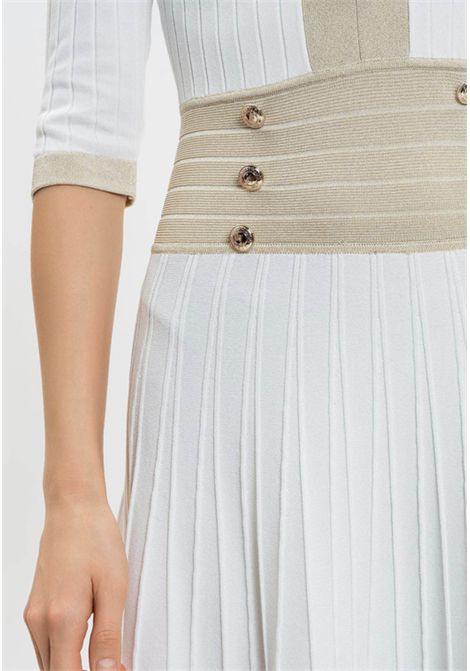 Abito bianco in maglia con lurex TWINSET | 261AP311013236