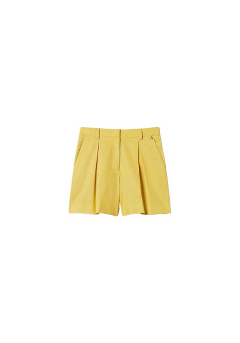 Actitude Bermuda in Misto Lino e Cotone con Lurex  Giallo TWINSET | 261AT207113459