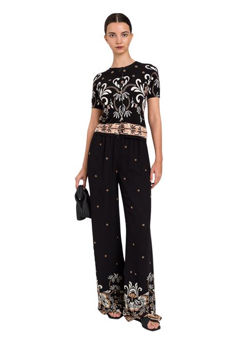 Twinset  Pantalone Palazzo Stampa Foulard TWINSET | 261LB2LDD13225