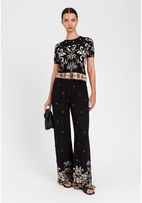 Twinset  Pantalone Palazzo Stampa Foulard TWINSET | 261LB2LDD13225