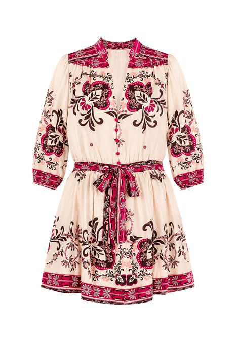 Abito corto fantasia con cintura - Stile boho chic e femminile TWINSET | 261LB2NCC13224