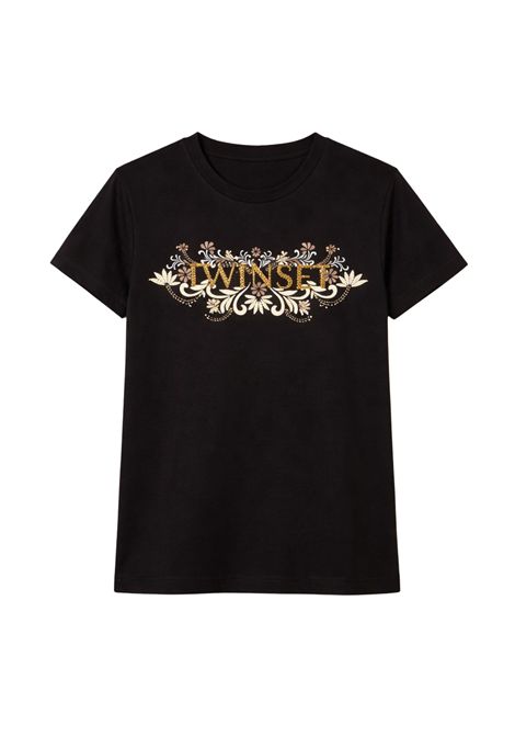 T-shirt con ricamo decorativo TWINSET | 261LB2NFF00006