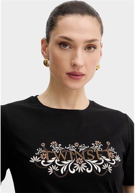 T-shirt con ricamo decorativo TWINSET | 261LB2NFF00006