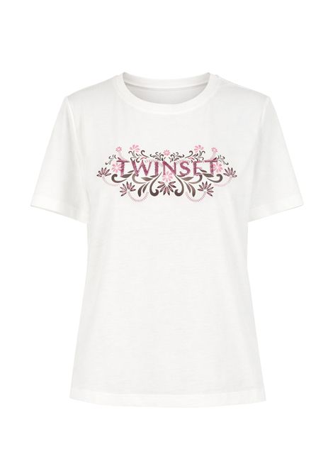 T-shirt con ricamo logo Twinset TWINSET | 261LB2NFF00526