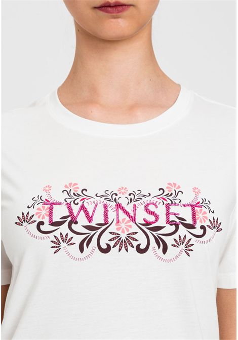 T-shirt con ricamo logo Twinset TWINSET | 261LB2NFF00526