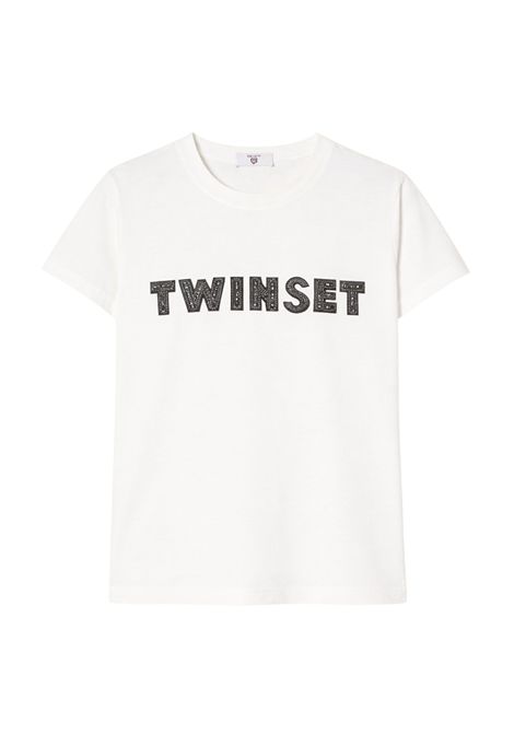 T-shirt con Logo Patch Ricamato TWINSET | 261LB2PAA00526