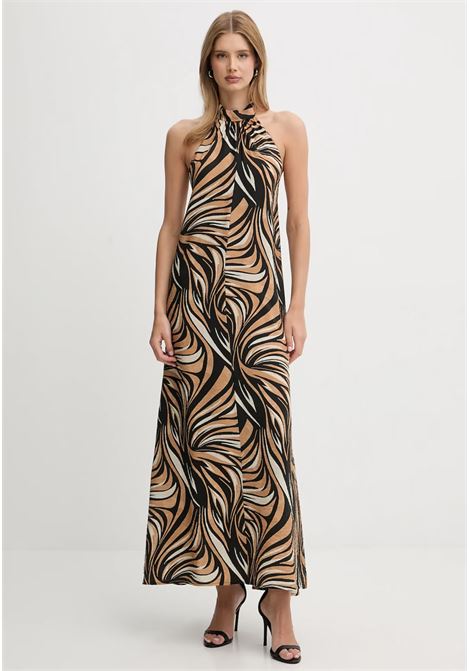 Abito lungo Twinset con stampa grafica effetto zebra TWINSET | 261LB2REE13214