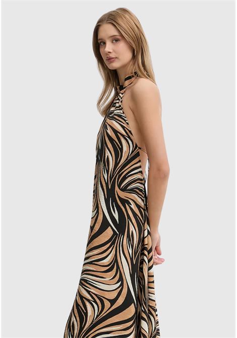 Abito lungo Twinset con stampa grafica effetto zebra TWINSET | 261LB2REE13214