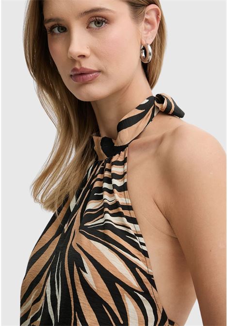 Abito lungo Twinset con stampa grafica effetto zebra TWINSET | 261LB2REE13214